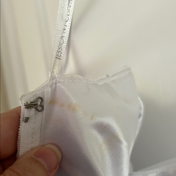 Gunne Sax Jessica McClintock Strapless White tulle glitter maxi dress - Picture 9 of 13